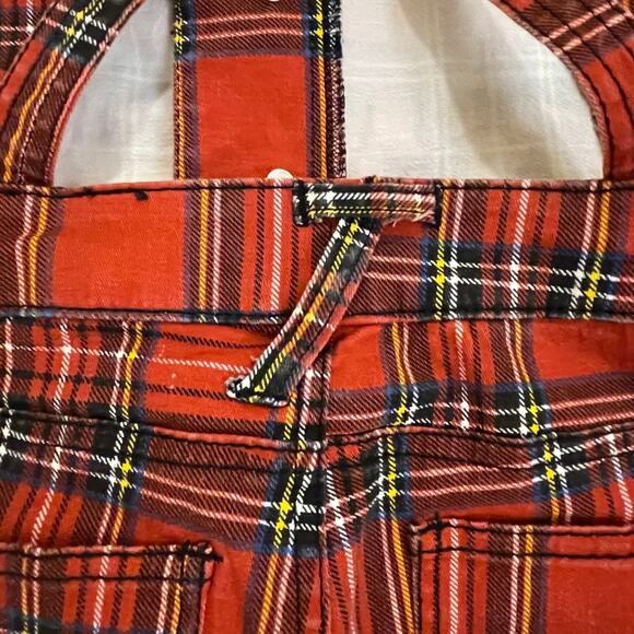 Tripp NYC Red Plaid Overalls 25/1 XS | Y2K Vintage Daang Goodman Era, Very Rare - Picture 11 of 11